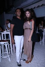 Ravi Krishnan & Model Gabriella at Olive Bandra Celebrates release of the Film Love, Wrinkle- Free in Mumbai on 29th May 2012.JPG